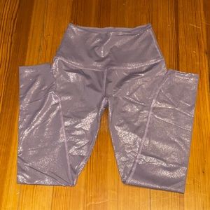 Rose gold shimmer leggings